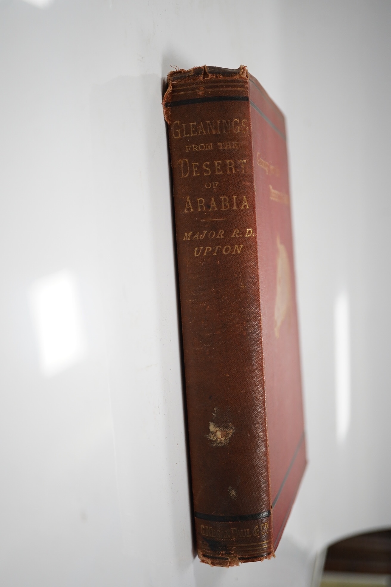 Upton, Major R.D. - Gleanings from the Deserts of Arabia. original gilt pictorial cloth, cr.8vo. 1881